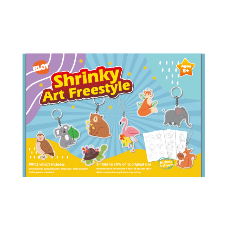 Kit de láminas de plástico termorretráctil para llaveros, Shrinky Dinks incluye 6 papeles de película retráctil