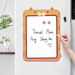Cat Magnetic Dry Erase Board for Fridge, Small Refrigerator Whiteboard