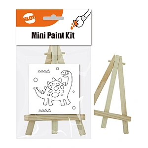 Kleine Leinwand mit Mini-Staffelei, Kunst-Leinwand-Malset