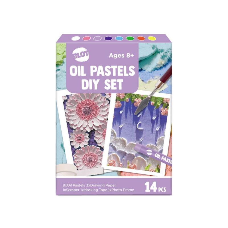 Oil Pastels Set of 14 Pieces, Soft Oil Pastels for Art Painting, Purple