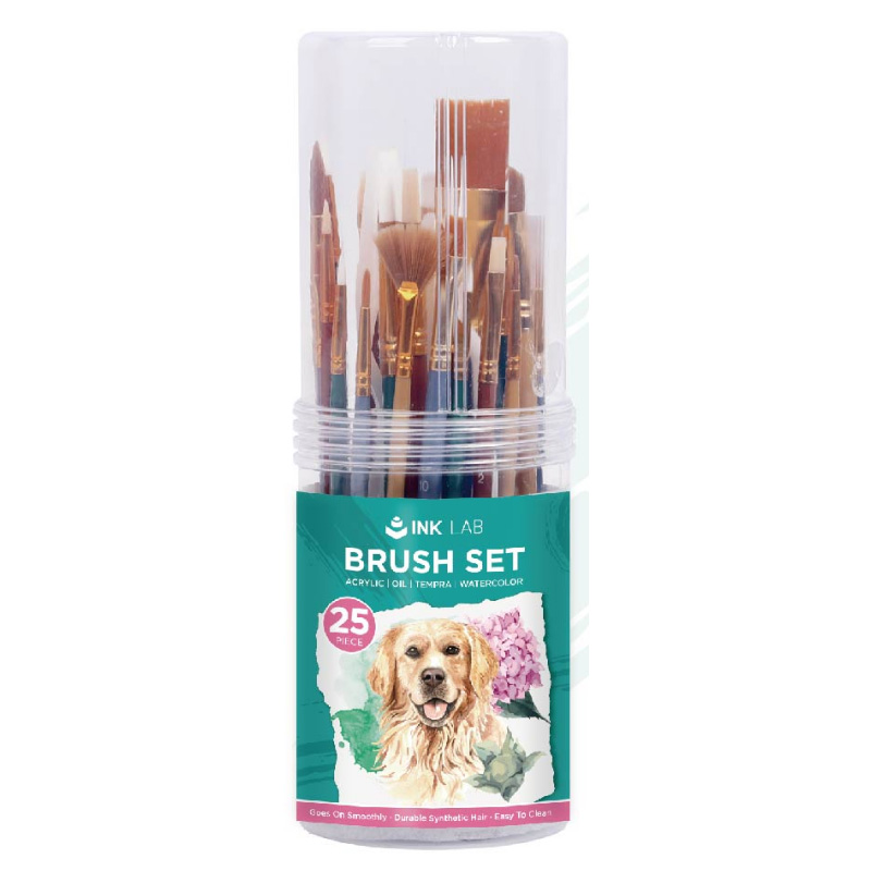 10-teiliges Pinsel-Set, Nylonhaarpinsel für Acrylmalerei, Ölgemälde, Aquarellmalerei