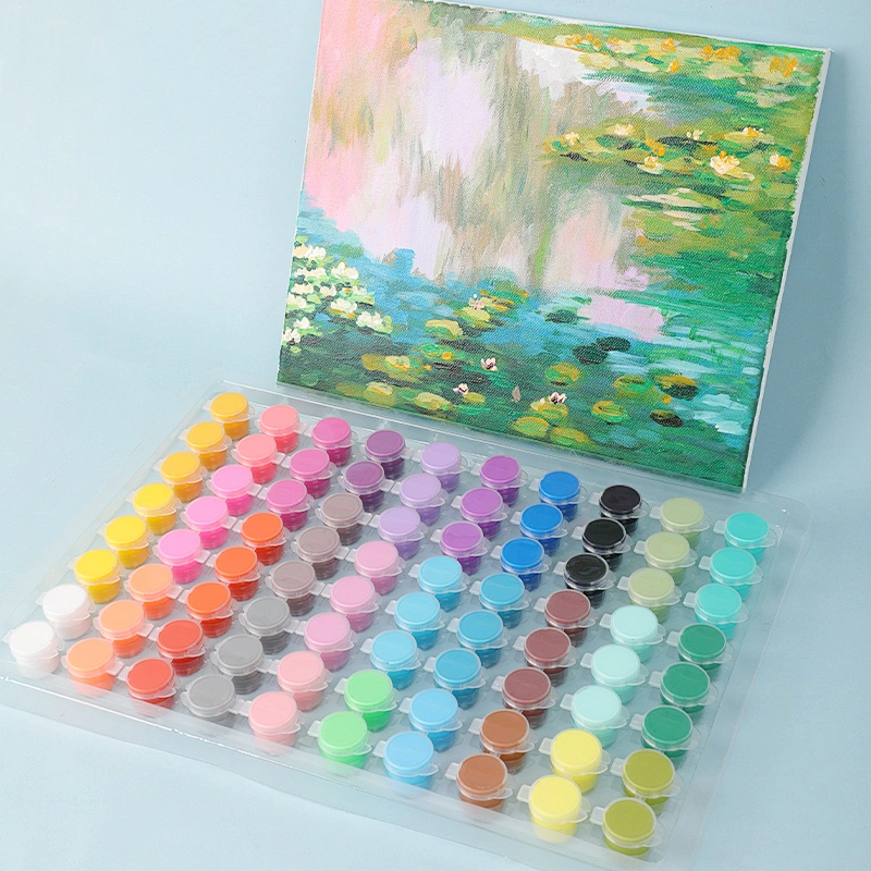 Acryl-Farbtopf-Set, 13 ml, 18-teilig, Mini-Aufbewahrungsbehälter für Acrylfarbe mit Deckel
