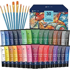 Acrylfarben-Set, 36 Farben, Acrylfarben in Tuben, ungiftig, 60 ml/Tube, reichhaltiges Pigment