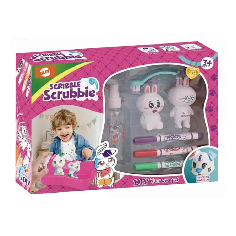Juego de bañera Washimals Pets, colorea tus propias mascotas Washimal una y otra vez, incluye 3 marcadores lavables