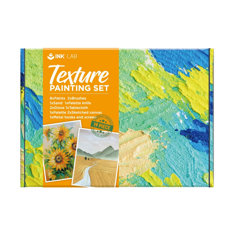 Acrylic Texture Paint Set 8 Colours Acrylic Paints in Tubes Non Toxic, Painting on Canvas, 60ml/Tube