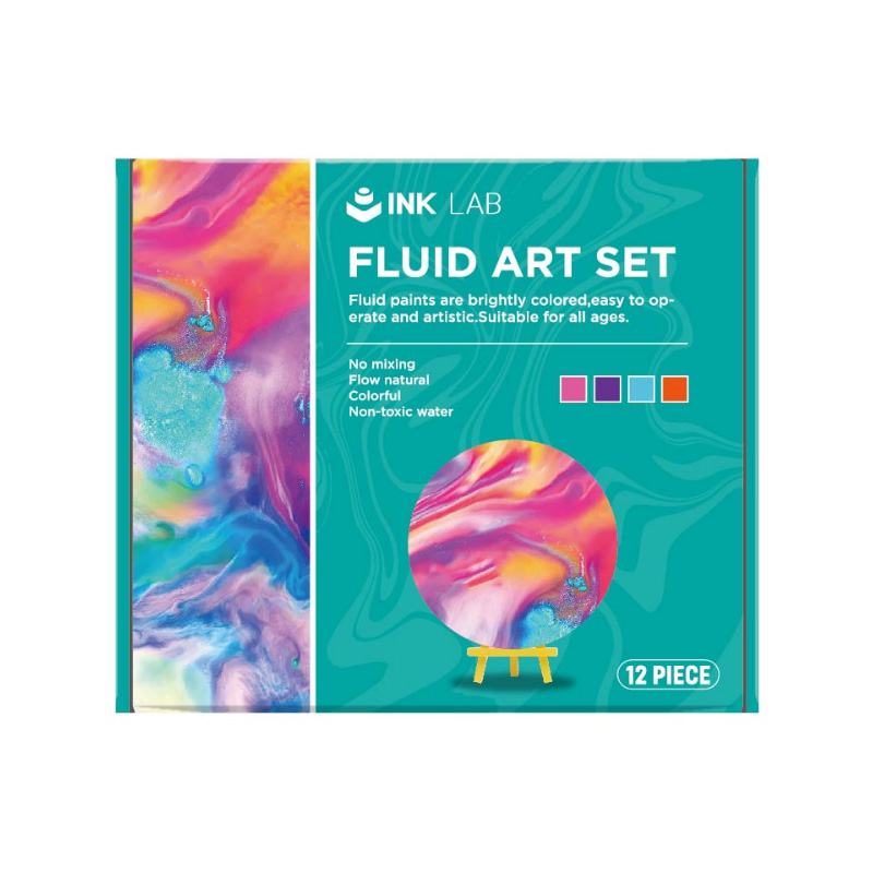 Juego de pintura acrílica para verter, 4 colores de pintura acrílica premezclada de alto flujo, 2 oz/botella