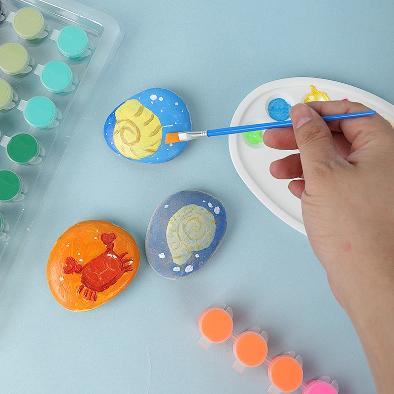 Acryl-Farbtopf-Set, 13 ml, 18-teilig, Mini-Aufbewahrungsbehälter für Acrylfarbe mit Deckel