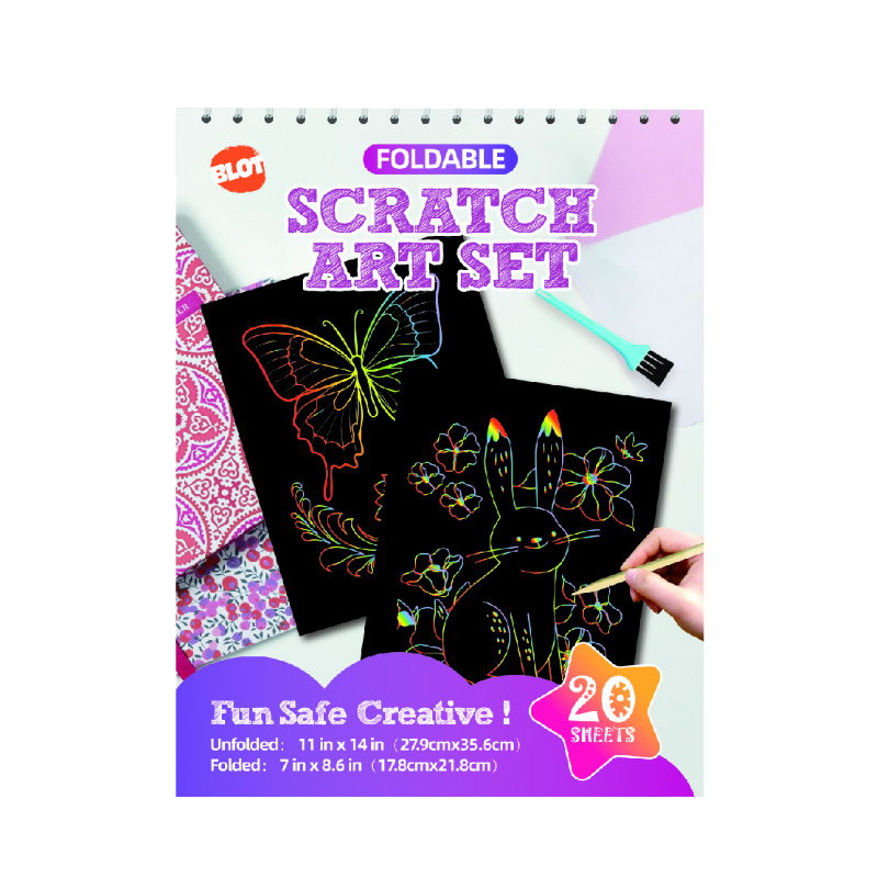 Rainbow Scratch Art para niños, Scratch Art Magic Doodle Book