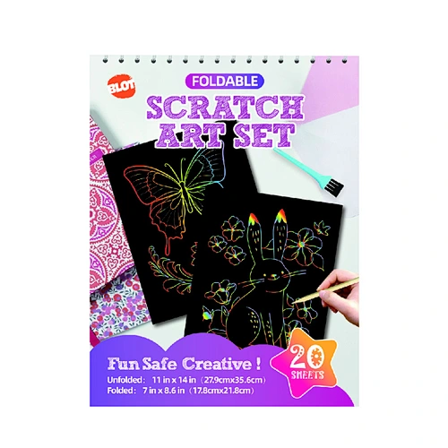 Rainbow Scratch Art para niños, Scratch Art Magic Doodle Book