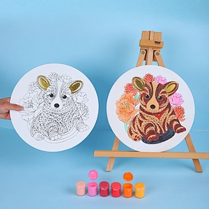 Lienzo estirado preimpreso para pintar, león