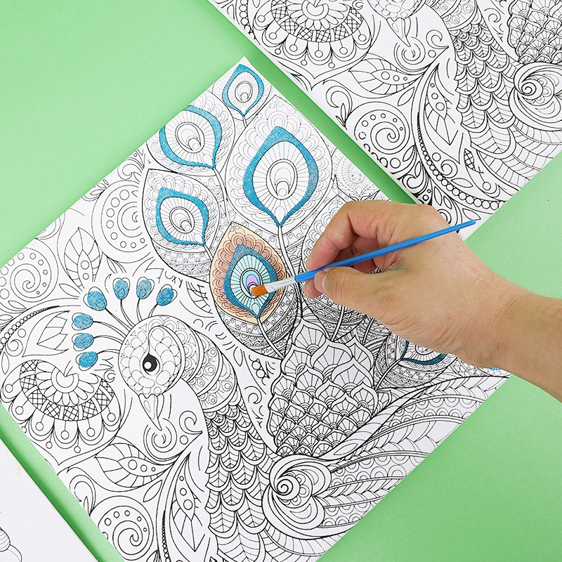 Pre Drawn Stretched Canvas for Painting, Peacock Theme