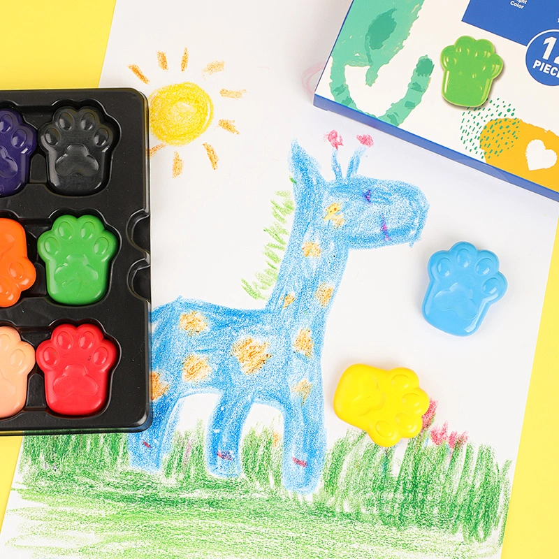 Cat Paws Crayons for Kids, 12 Colors