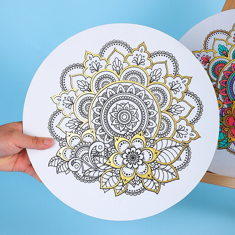 Pre Drawn Canvas Panel for Painting, Flower Theme