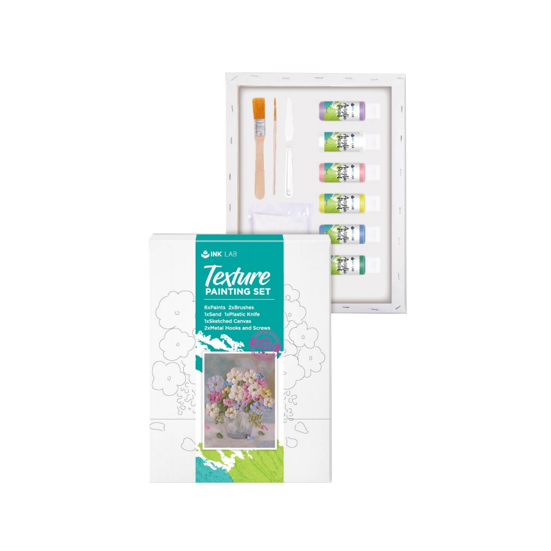Acryl-Texturfarben-Set auf Leinwand, 6 Farben 60 ml, Berge
