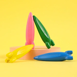 Crayones espaciales con forma de cohete, 12 colores