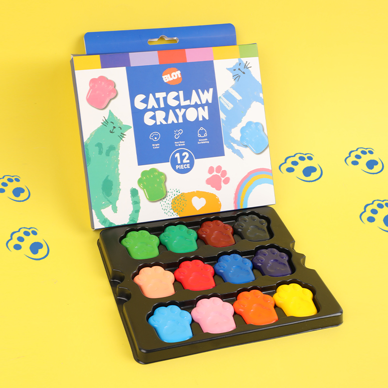Cat Paws Crayons for Kids, 12 Colors