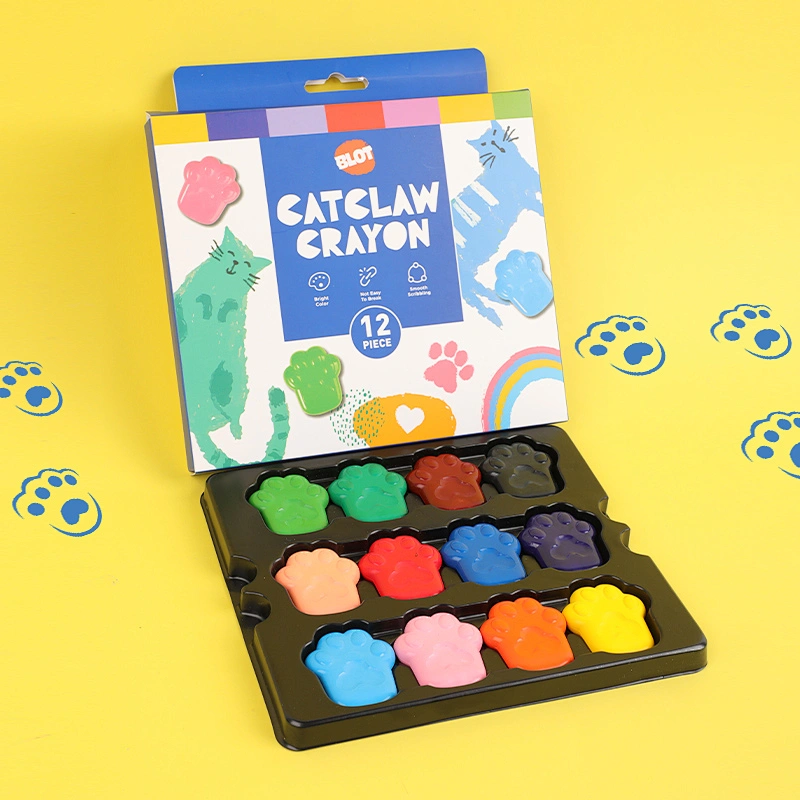 Cat Paws Crayons for Kids, 12 Colors