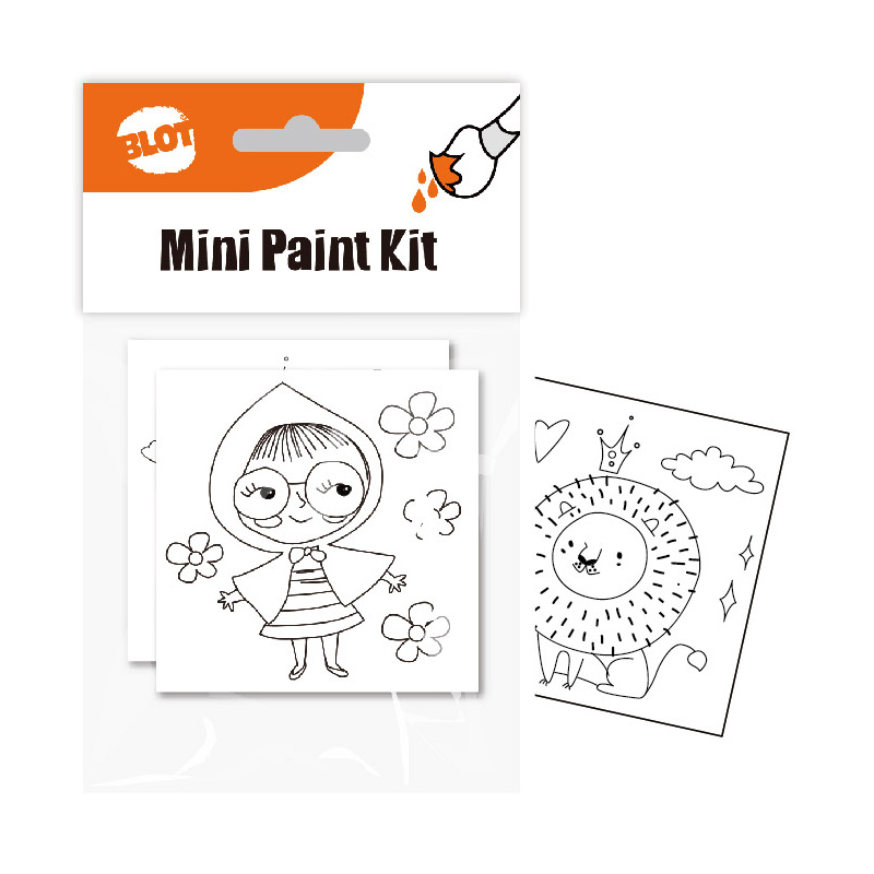 Kleine Leinwand mit Mini-Staffelei, Kunst-Leinwand-Malset