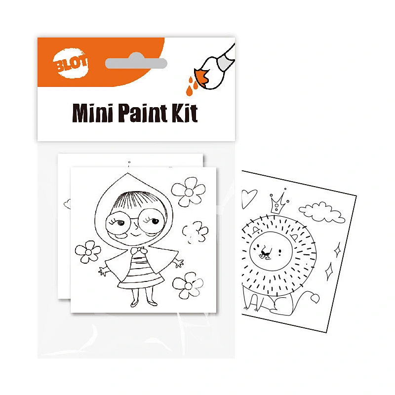Kleine Leinwand mit Mini-Staffelei, Kunst-Leinwand-Malset