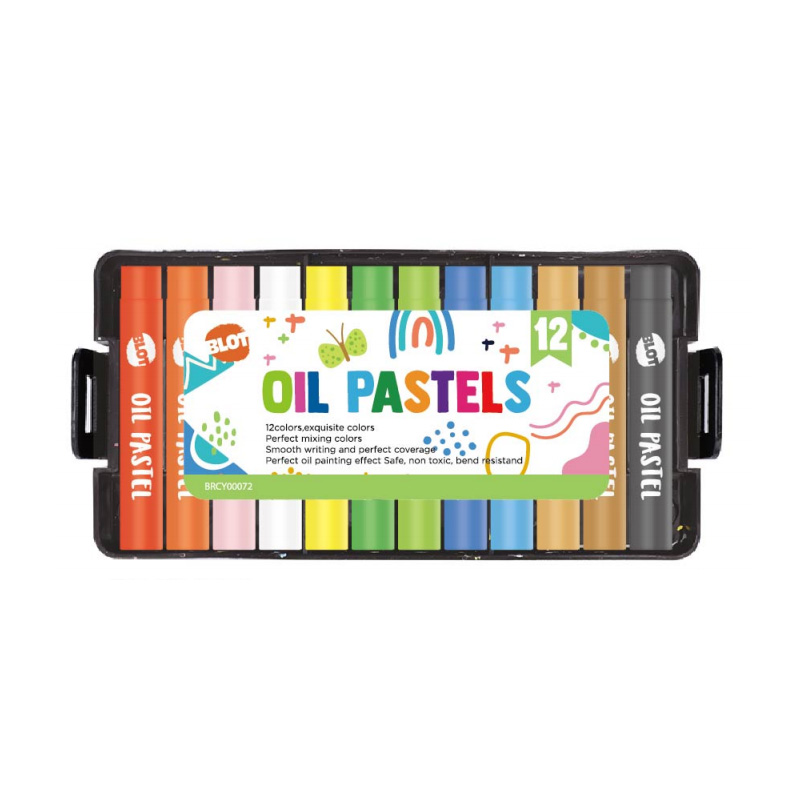 Oil Pastels Set of 12 Colors, Pastels Art Supplies for Artisits and Kids