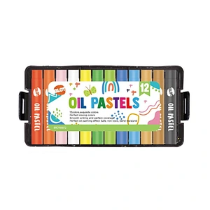 Oil Pastel Set 12 Warna, Perlengkapan Seni Pastel untuk Seniman dan Anak-Anak
