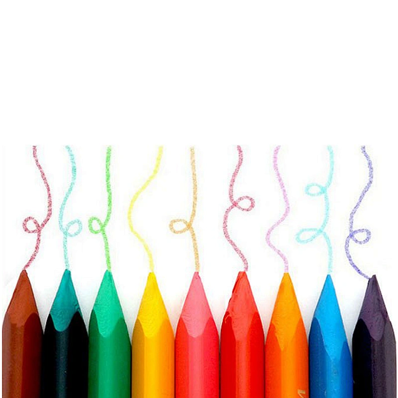 Flexibles Buntstiftset für Kinder, dreieckiger Schaft, 6 Farben