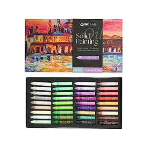 Soild Oil Pastels Set, 36 Assorted Colors, Basic Color/Macaron Color