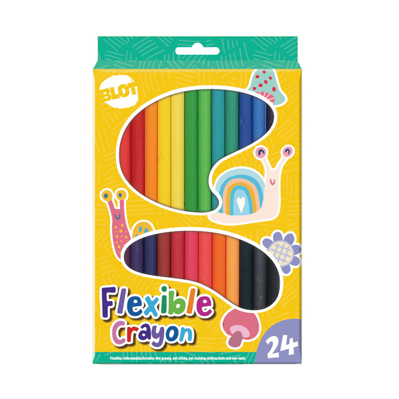 Set Krayon Fleksibel untuk Anak, Laras Segitiga, 6 Warna