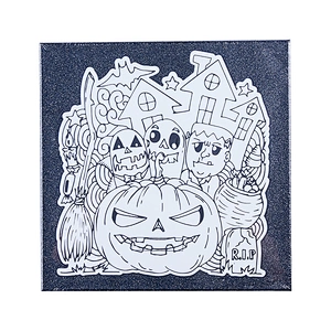 Pre-Printed Stretched Canvas with Lamp, Paint Art Set, Halloween