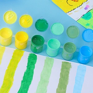 Juego de botes de pintura acrílica, 13ML, 18PCS, Mini recipiente de almacenamiento de pintura acrílica con tapa