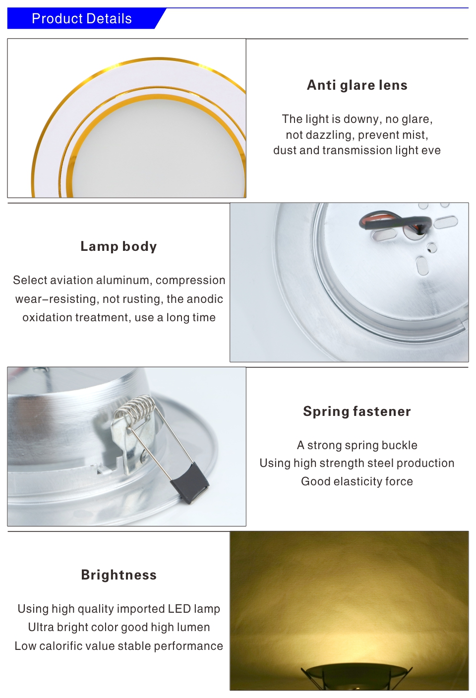 COB Spotlight,LED down lights,5w,7w,12w,18w Architectural Led Downlight