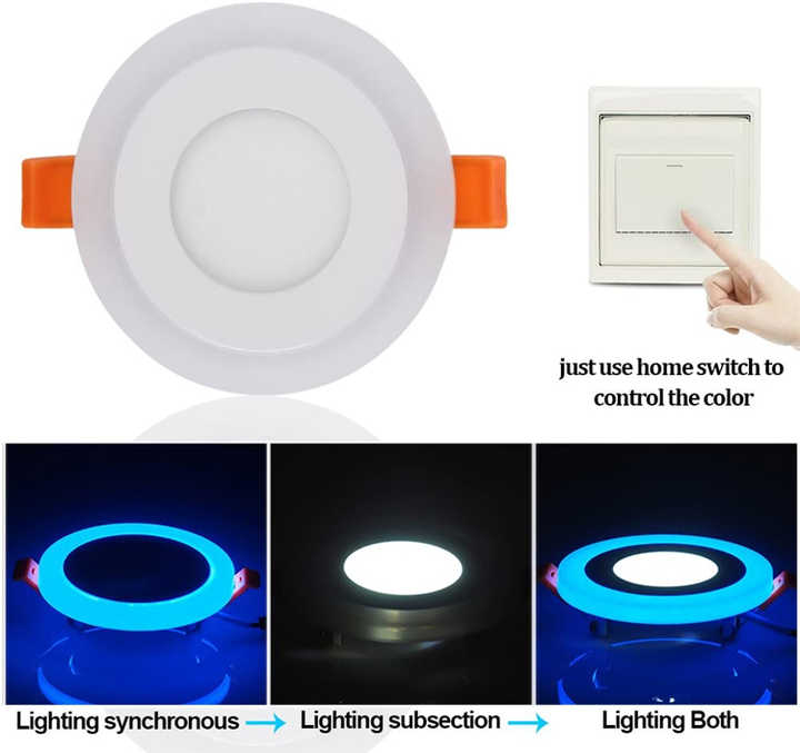 Led panel light.double color round Ceiling Panel Light, LED light,China led manufacture,Haoy