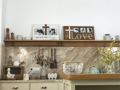 Wood Cross Picture Frame | Personalized Religious Photo Frames