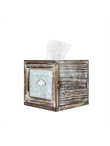 wood tissue box cover