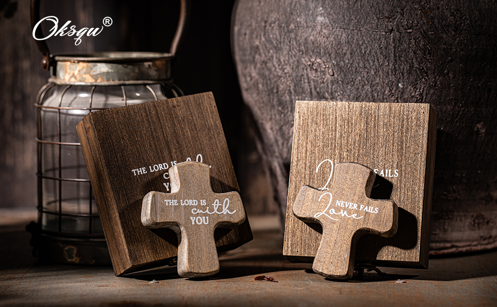 Sympathy Gift,Wooden holding Cross,Palm Cross