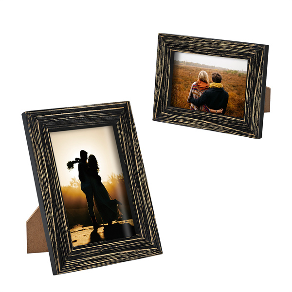 Retro Black Photo Frame 5x7 Black Picture Frame Home Desk Office Decor