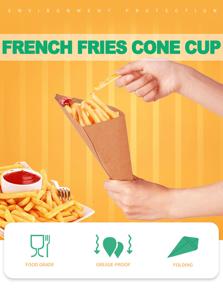 Food Packaging French Fries Cup For Fast Food Restaurant