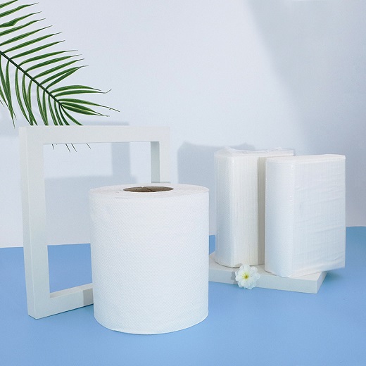 Paper Hand Towel Roll Natural White Soft Absorbent Disposable_2