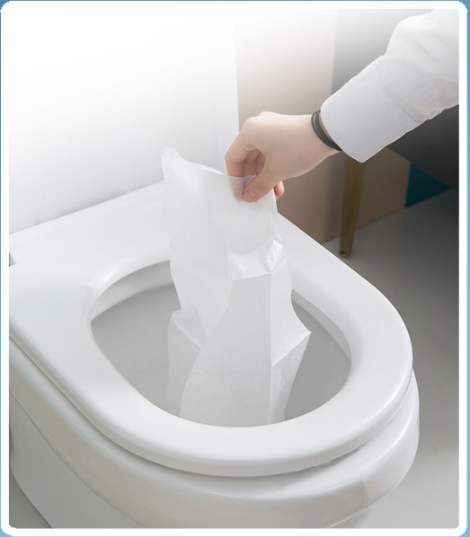 Cubre asiento de inodoro papel sanitario desechable lavable_3