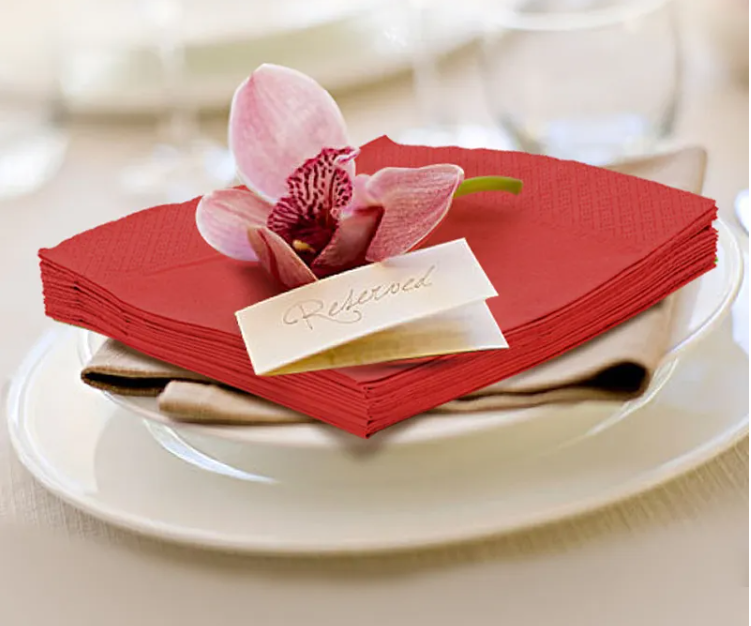 pink napkins paper