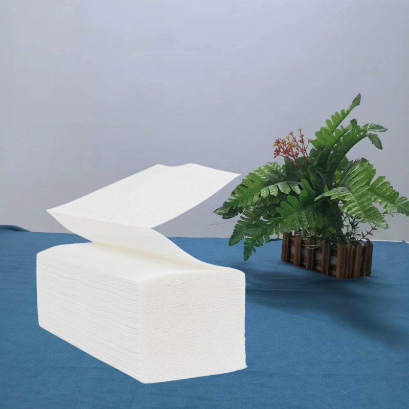 Single Layer White V-fold Fully Embossed Hand Towel Factory Wholesale_1