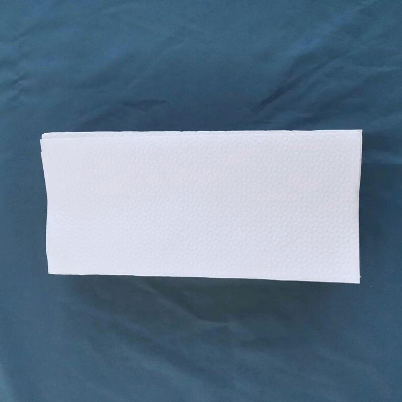 Single Layer White V-fold Fully Embossed Hand Towel Factory Wholesale_3