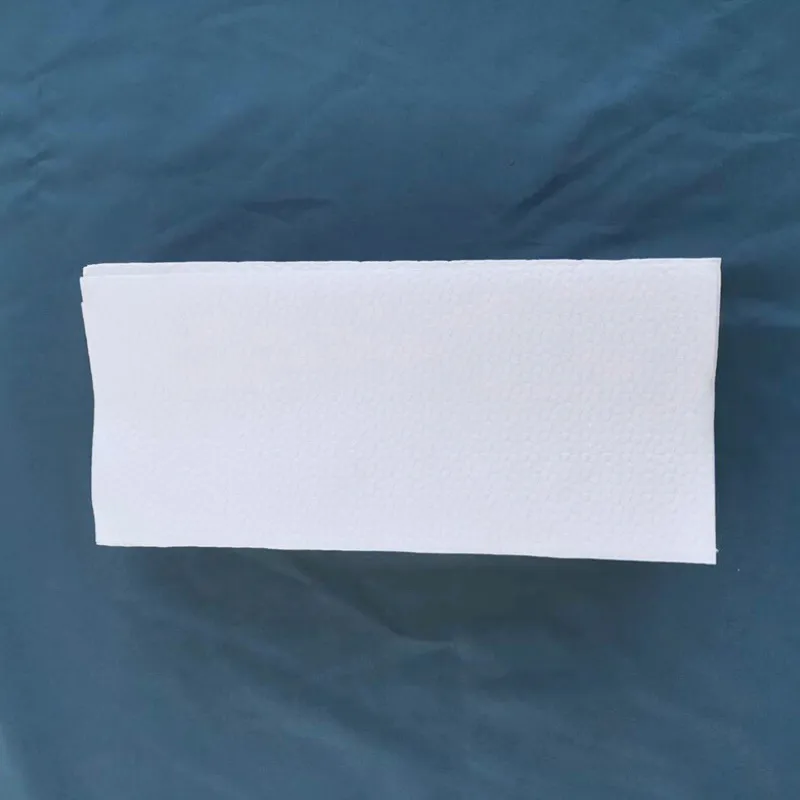 Single Layer White V-fold Fully Embossed Hand Towel Factory Wholesale_3