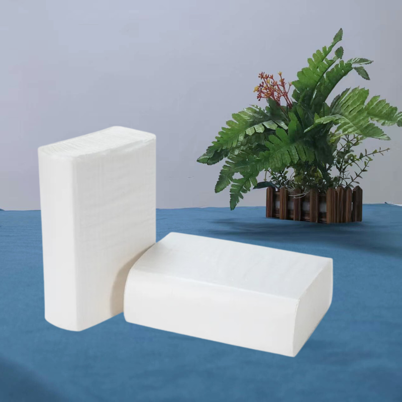 Single Layer White V-fold Fully Embossed Hand Towel Factory Wholesale_2