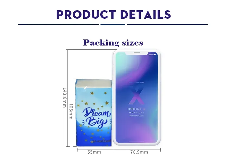 3ply Custom Printing Handkerchief Paper Pocket Mini Facial Tissue_6
