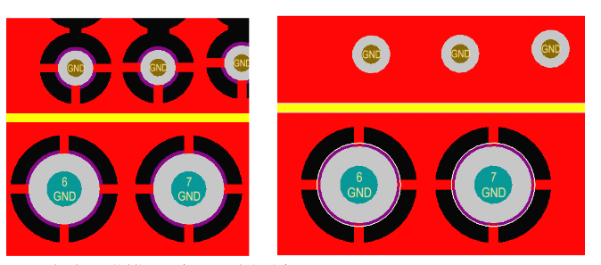 Cross-solder pads