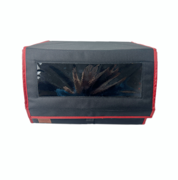 Black visual storage bin，Storage box with PVC