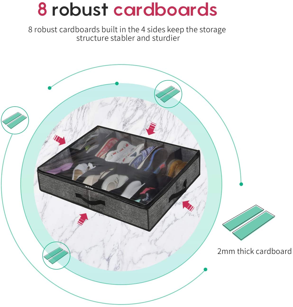 Under Bed Foldable shoes stoarge box