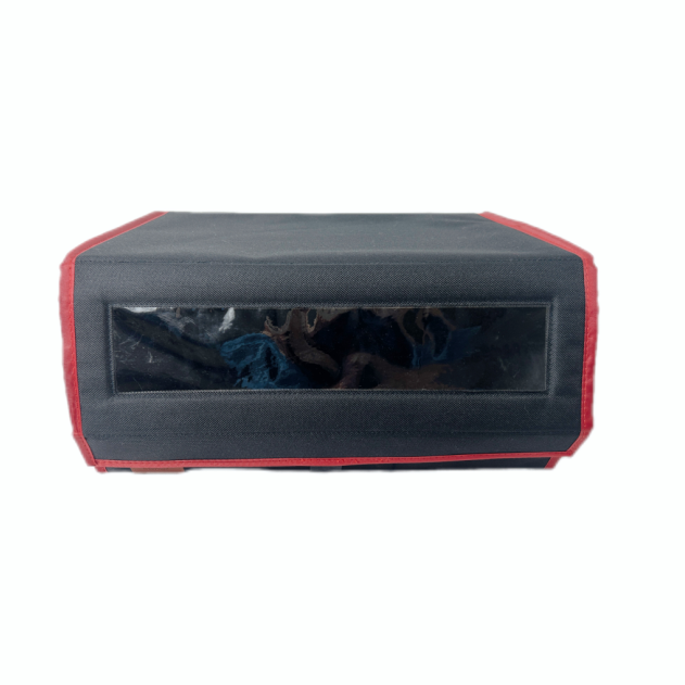 Black visual storage bin，Storage box with PVC