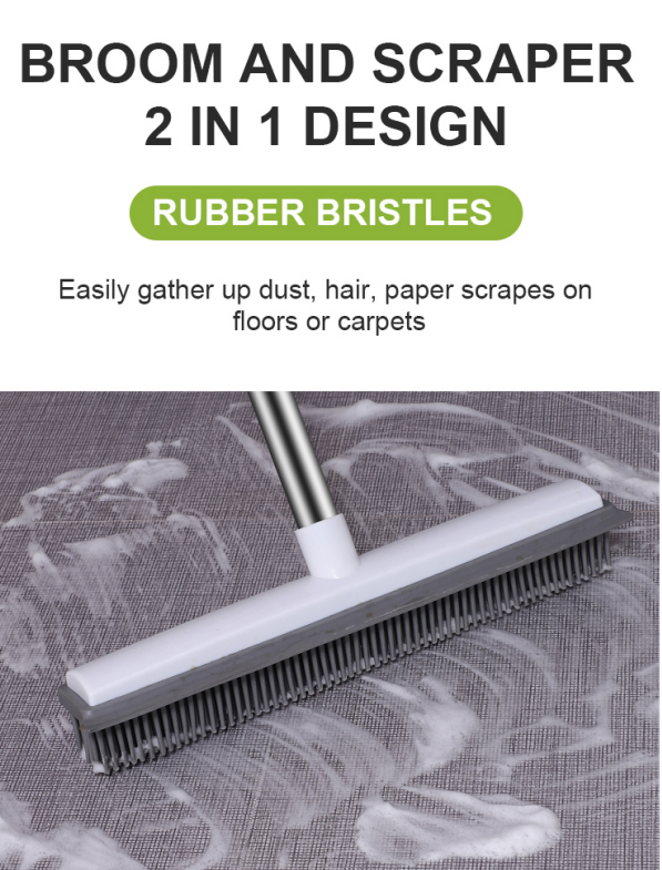 Pet Hair Rubber Broom Removal Tool